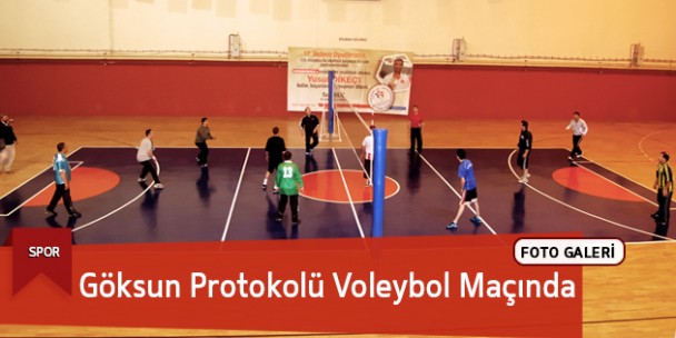 Göksun Protokolü Voleybol Maçında