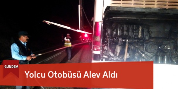 Yolcu Otobüsü Alev Aldı