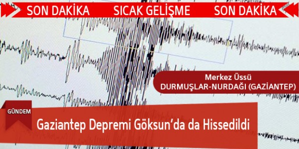 Gaziantep Depremi Göksun’da da Hissedildi