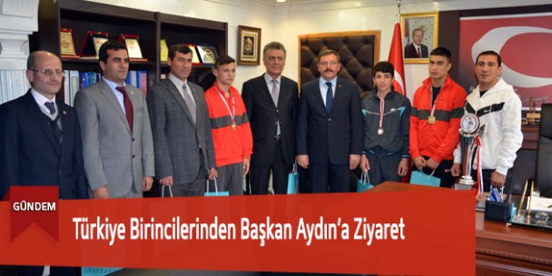 Türkiye Birincilerinden Başkan Aydın’a Ziyaret