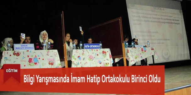 Bilgi Yarışmasında İmam Hatip Ortaokulu Birinci Oldu