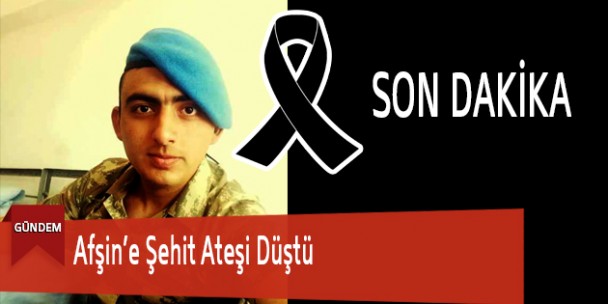 Afşin’e Şehit Ateşi Düştü