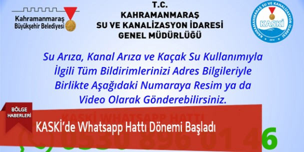 KASKİ’de Whatsapp Hattı Dönemi Başladı