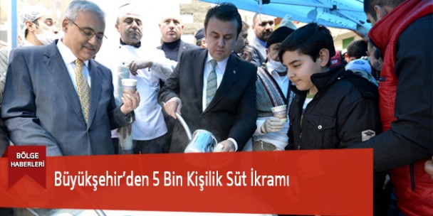 Büyükşehir’den 5 Bin Kişilik Süt İkramı