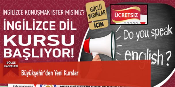 Büyükşehir’den Yeni Kurslar