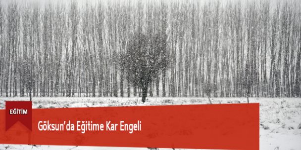 Göksun’da Eğitime Kar Engeli