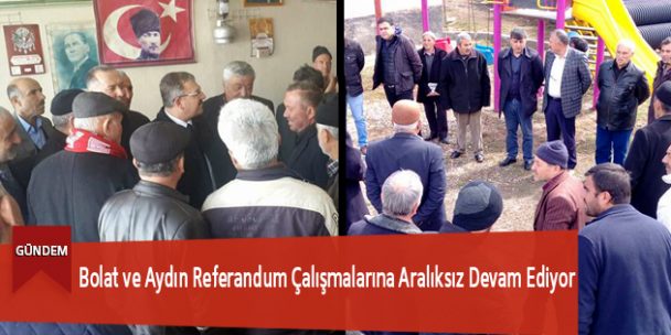 Bolat ve Aydın Referandum Çalışmalarına Aralıksız Devam Ediyor