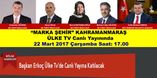 Başkan Erkoç Ülke Tv’de Canlı Yayına Katılacak