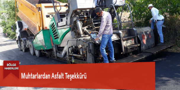 Muhtarlardan Asfalt Teşekkürü