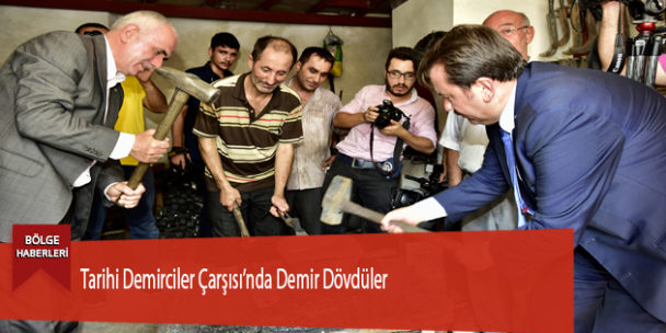 Tarihi Demirciler Çarşısı’nda Demir Dövdüler