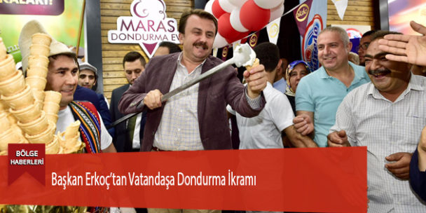 Başkan Erkoç’tan Vatandaşa Dondurma İkramı