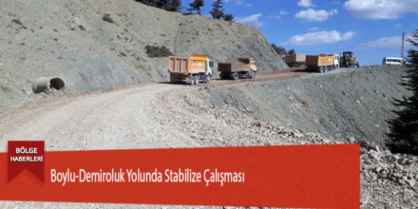 Boylu-Demiroluk Yolunda Stabilize Çalışması