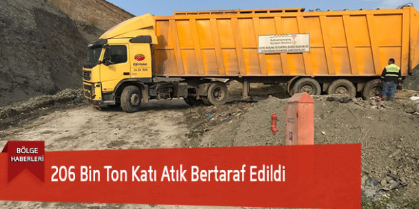 206 Bin Ton Katı Atık Bertaraf Edildi