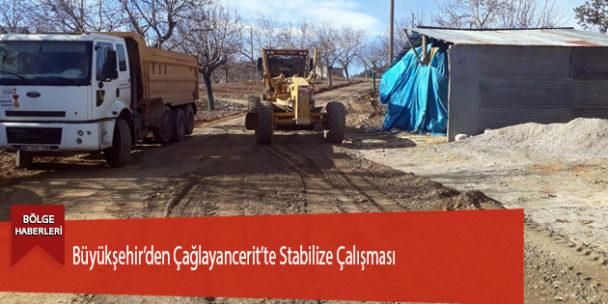 Büyükşehir’den Çağlayancerit’te Stabilize Çalışması
