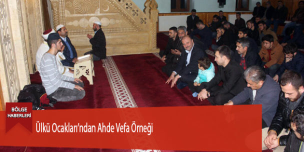 Ülkü Ocakları’ndan Ahde Vefa Örneği