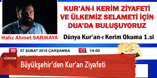 Büyükşehir’den Kur’an Ziyafeti