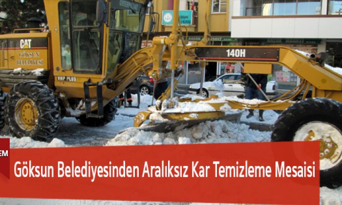 Göksun Belediyesinden Aralıksız Kar Temizleme Mesaisi