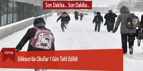 20 Ocak Çarşamba Günü Okullar Tatil