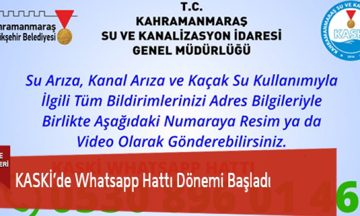 KASKİ’de Whatsapp Hattı Dönemi Başladı