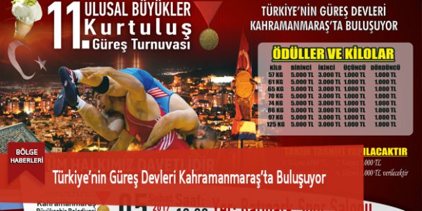 Türkiye’nin Güreş Devleri Kahramanmaraş’ta Buluşuyor