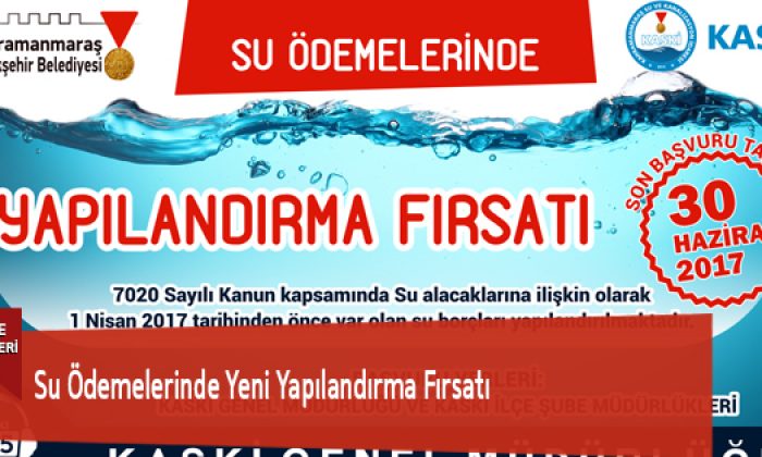 Su Ödemelerinde Yeni Yapılandırma Fırsatı