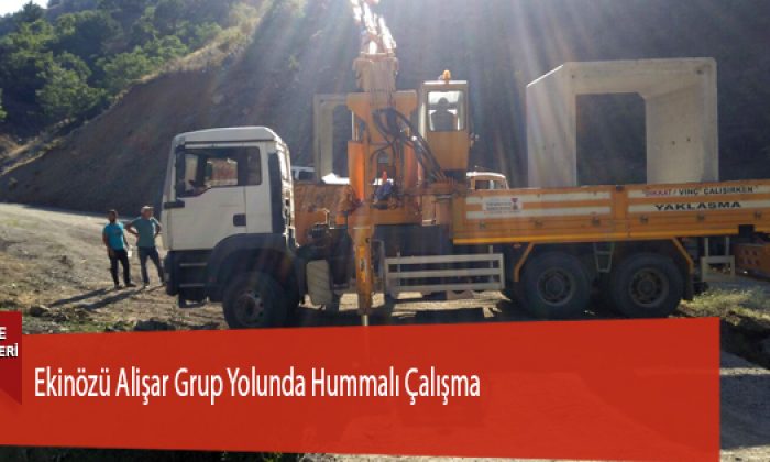 Ekinözü Alişar Grup Yolunda Hummalı Çalışma