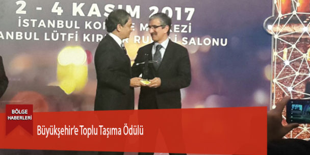 Büyükşehir’e Toplu Taşıma Ödülü