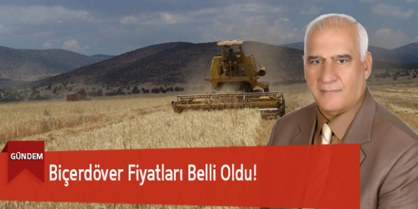 Biçerdöver Fiyatları Belli Oldu!