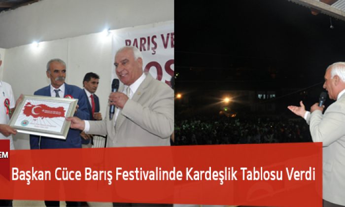 Başkan Cüce Barış Festivalinde Kardeşlik Tablosu Verdi