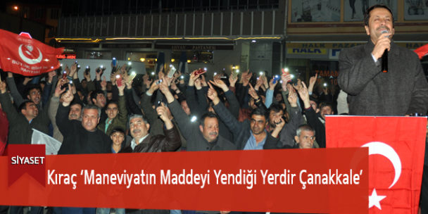 Kıraç ‘Maneviyatın Maddeyi Yendiği Yerdir Çanakkale’