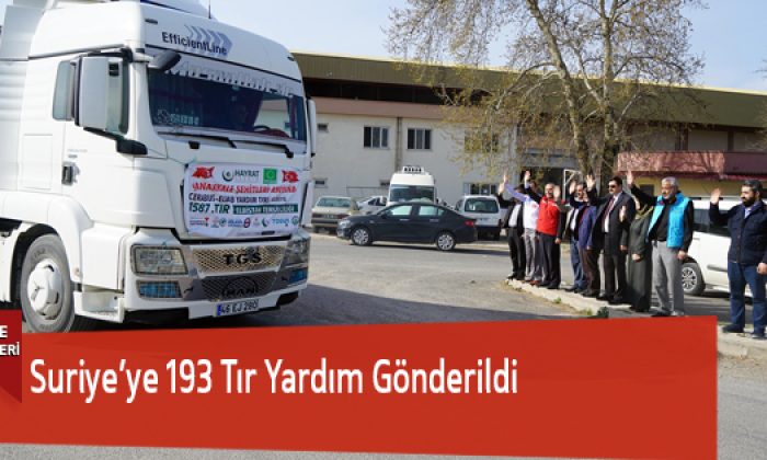Suriye’ye 193 Tır Yardım Gönderildi