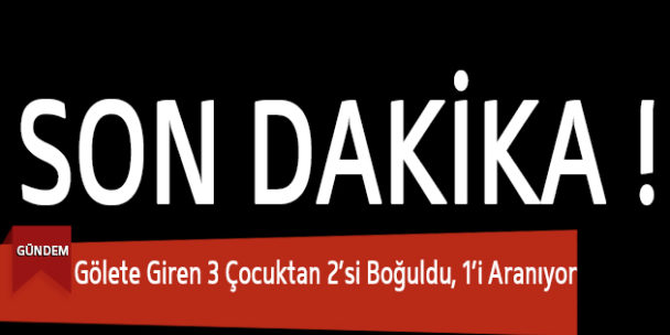 Gölete Giren 3 Çocuktan 2’si Boğuldu, 1’i Aranıyor