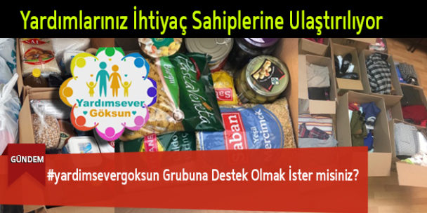 #yardimsevergoksun Grubuna Destek Olmak İster misiniz?