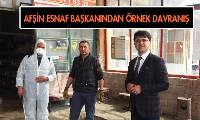 Afşin’de 1400 İşyeri Dezenfekte Ediliyor