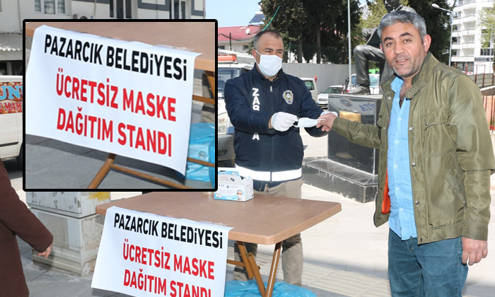 Pazarcık Belediyesinden Ücretsiz Maske Dağıtımı